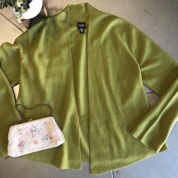 Eileen Fisher Sweaters - 🌟Eileen Fisher-merino wool open front cardigan M